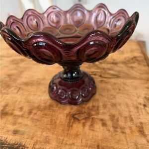 Elegant Purple Glass Compote